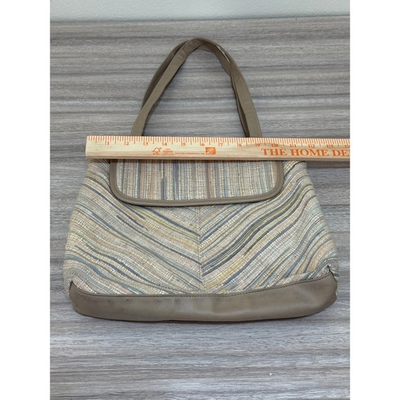 Valerie Barad Purse Women Taupe Beige Tapestry Pocketbook Shoulder Bag Retro - Picture 7 of 9